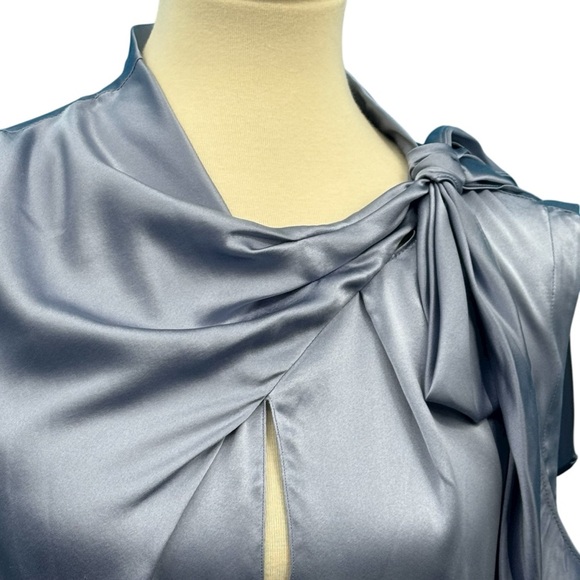Rebecca Taylor Blue Satin Blouse - Picture 2 of 7